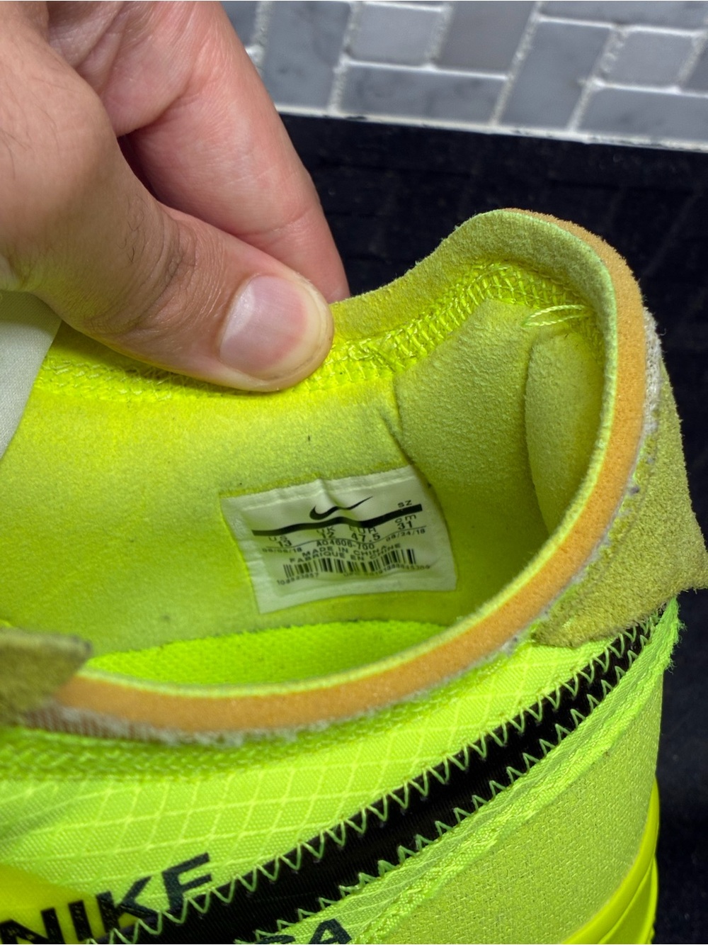 Nike x Off-White Air Force 1 Low Volt AO4606-700 Size 13 OG Box Extra Laces - Picture 7 of 16